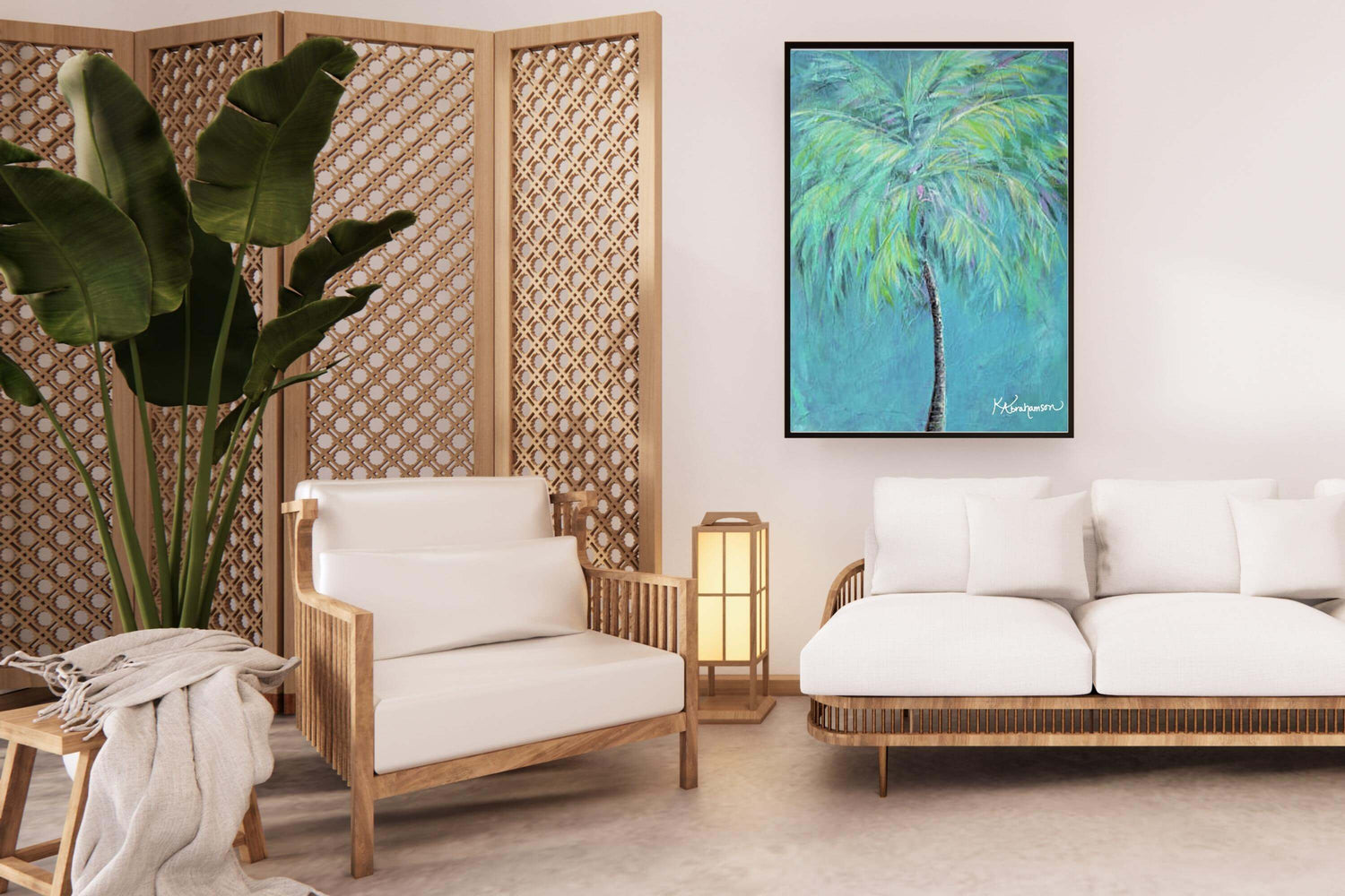 Palm tree wall art