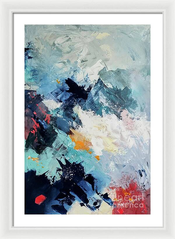 Abstract Mountains 3 - Framed Print