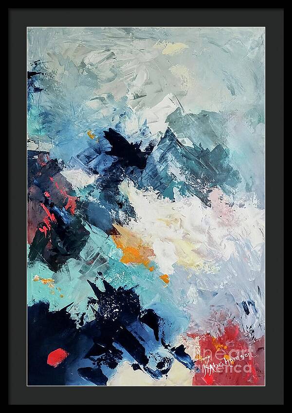 Abstract Mountains 3 - Framed Print