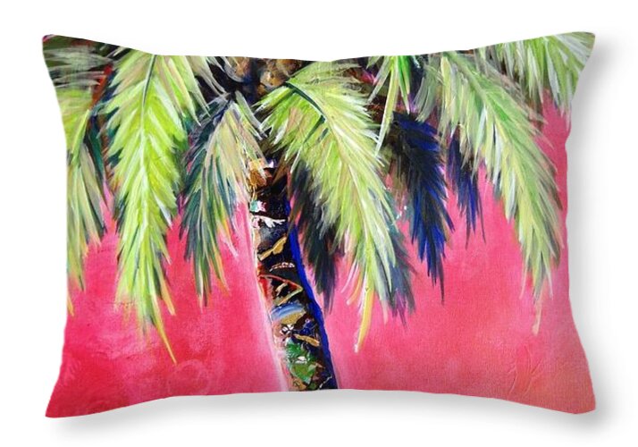 Blushing Pink Palm - Throw Pillow