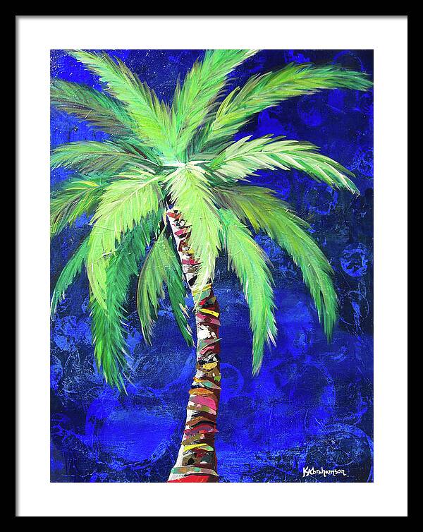 Cobalt Blue Palm II - Framed Print