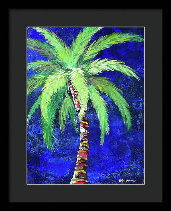 Cobalt Blue Palm II - Framed Print