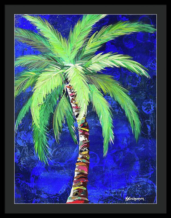 Cobalt Blue Palm II - Framed Print