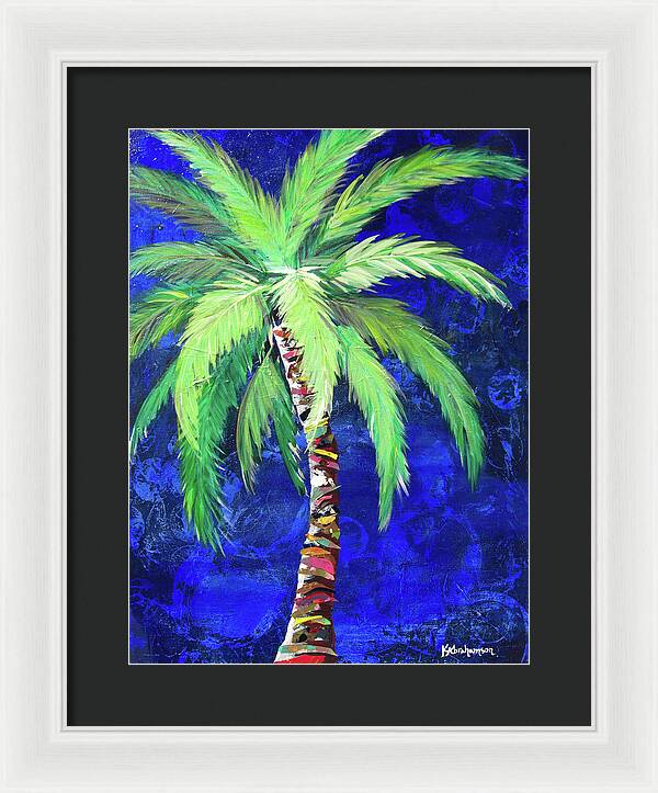 Cobalt Blue Palm II - Framed Print