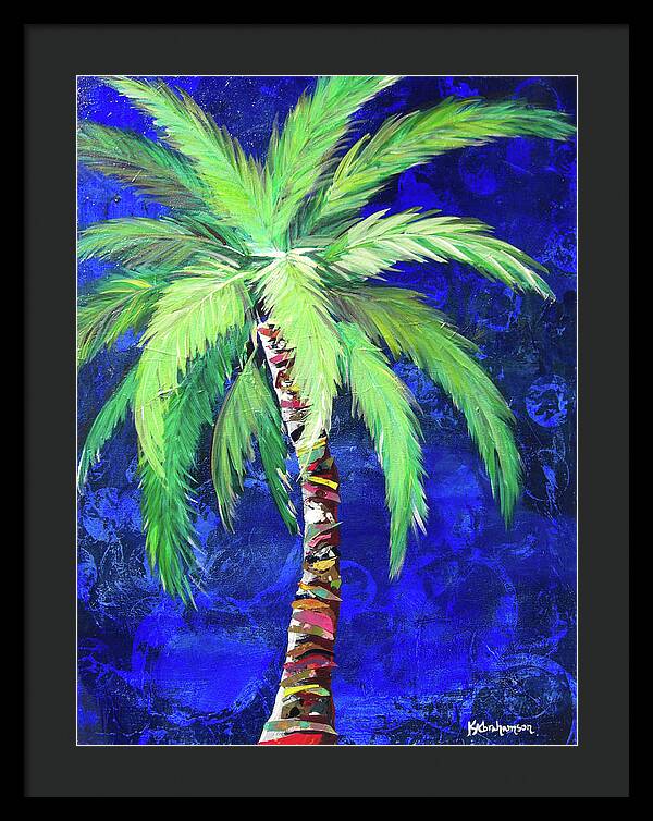 Cobalt Blue Palm II - Framed Print