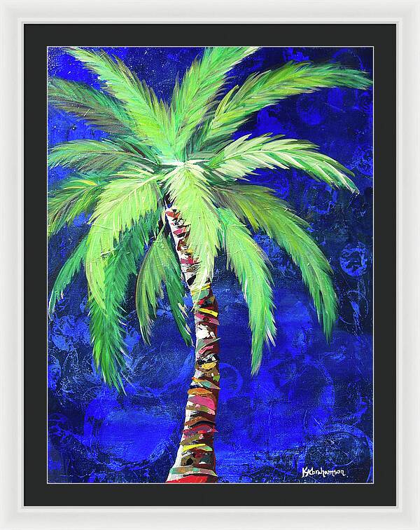 Cobalt Blue Palm II - Framed Print