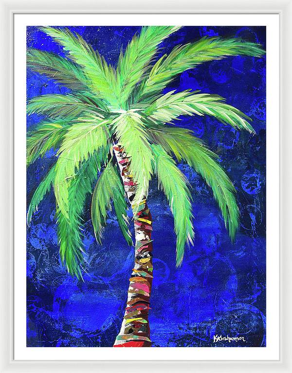 Cobalt Blue Palm II - Framed Print