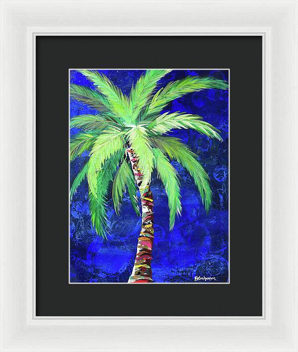 Cobalt Blue Palm II - Framed Print