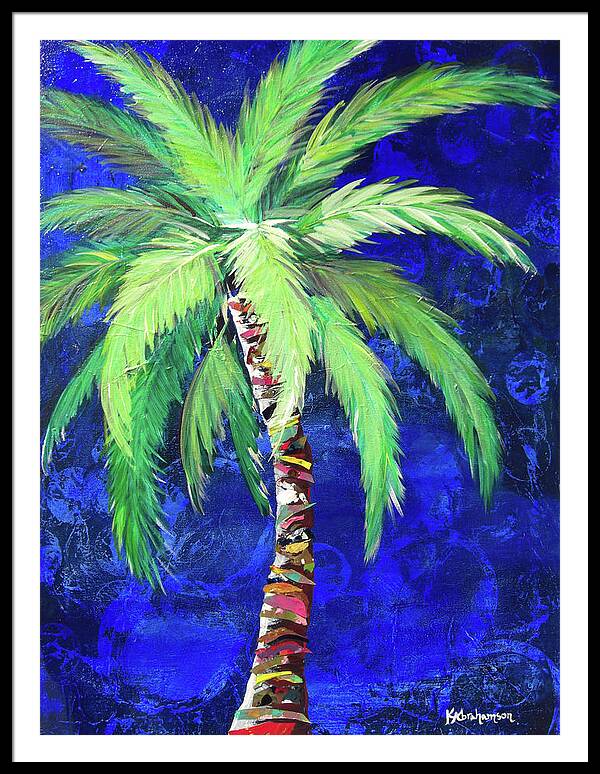 Cobalt Blue Palm II - Framed Print