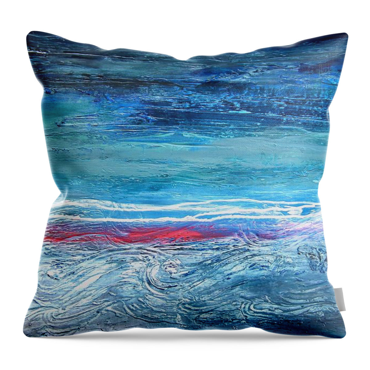 Magnificent Morning Abstract Seascape - Throw Pillow
