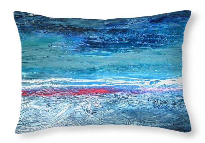 Magnificent Morning Abstract Seascape - Throw Pillow
