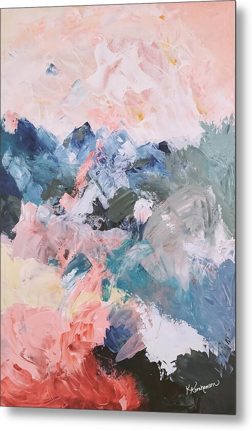 Pastel Mountains 1 - Metal Print