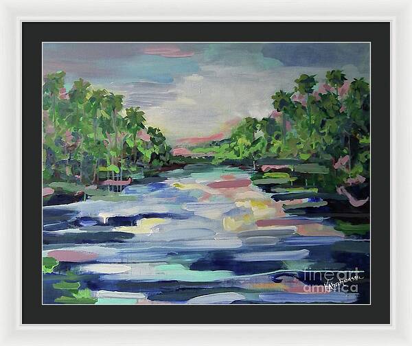 River Reflections Horizon - Framed Print