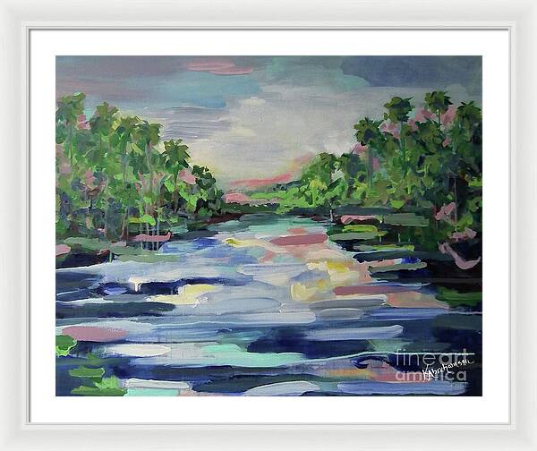 River Reflections Horizon - Framed Print