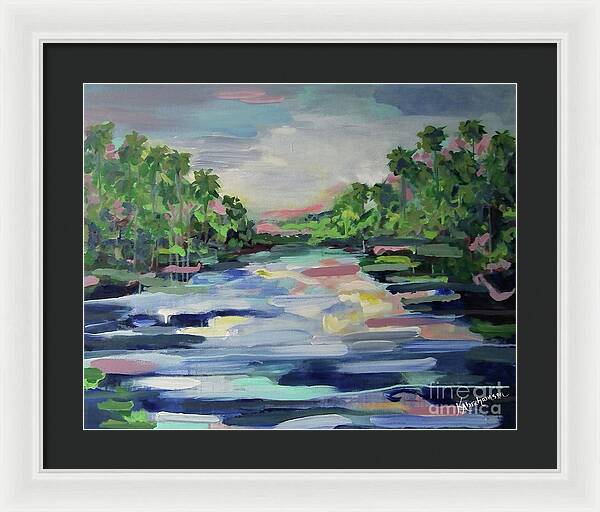 River Reflections Horizon - Framed Print