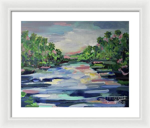 River Reflections Horizon - Framed Print