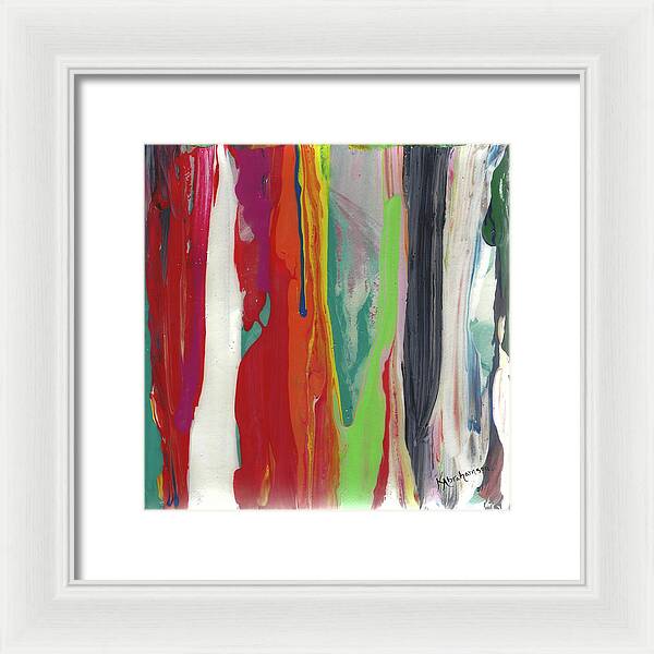 Tiny Treasures Abstract Painting 2012 01 - Framed Print