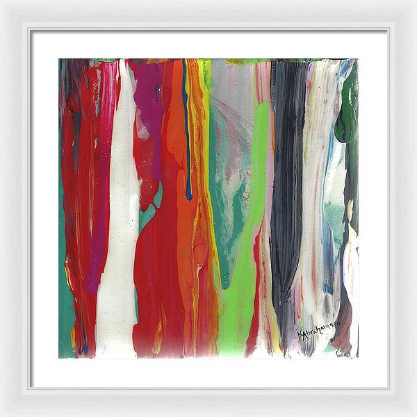 Tiny Treasures Abstract Painting 2012 01 - Framed Print