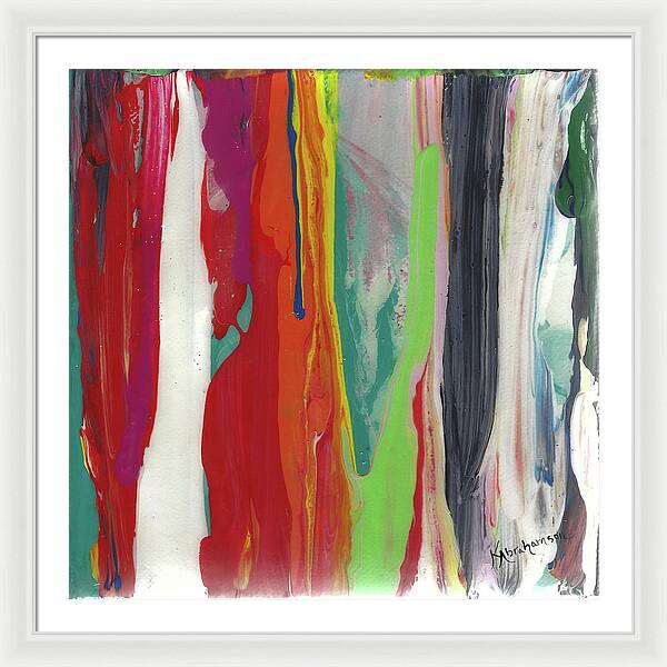Tiny Treasures Abstract Painting 2012 01 - Framed Print