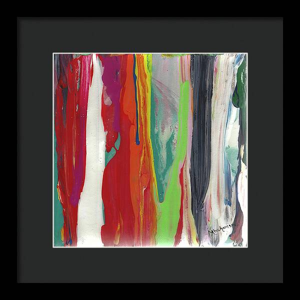 Tiny Treasures Abstract Painting 2012 01 - Framed Print