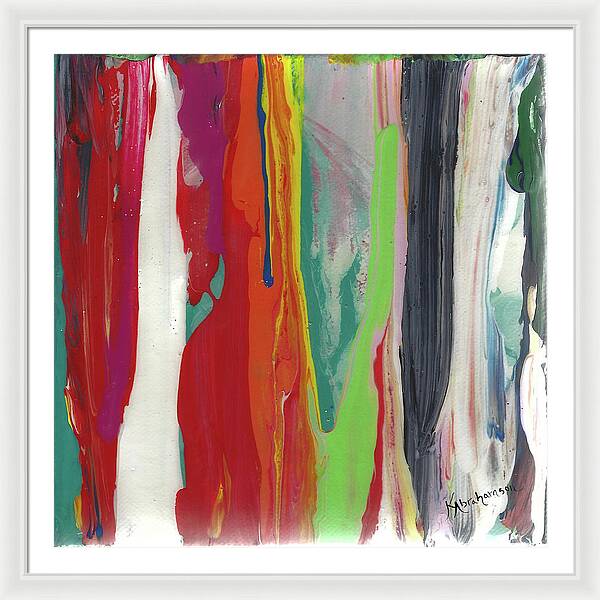 Tiny Treasures Abstract Painting 2012 01 - Framed Print