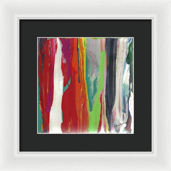 Tiny Treasures Abstract Painting 2012 01 - Framed Print