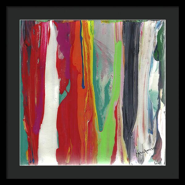 Tiny Treasures Abstract Painting 2012 01 - Framed Print
