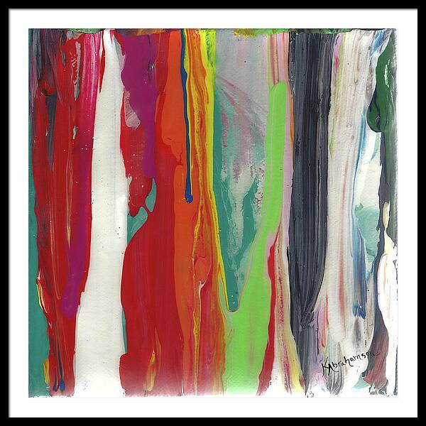 Tiny Treasures Abstract Painting 2012 01 - Framed Print