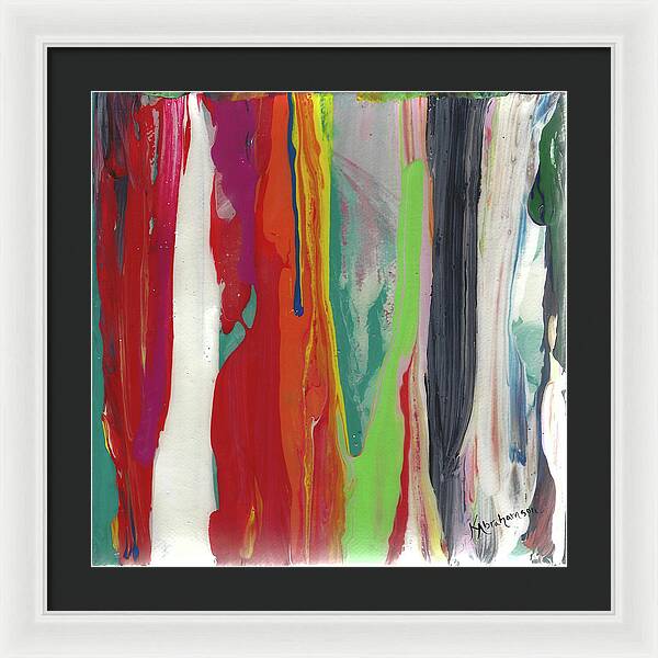 Tiny Treasures Abstract Painting 2012 01 - Framed Print