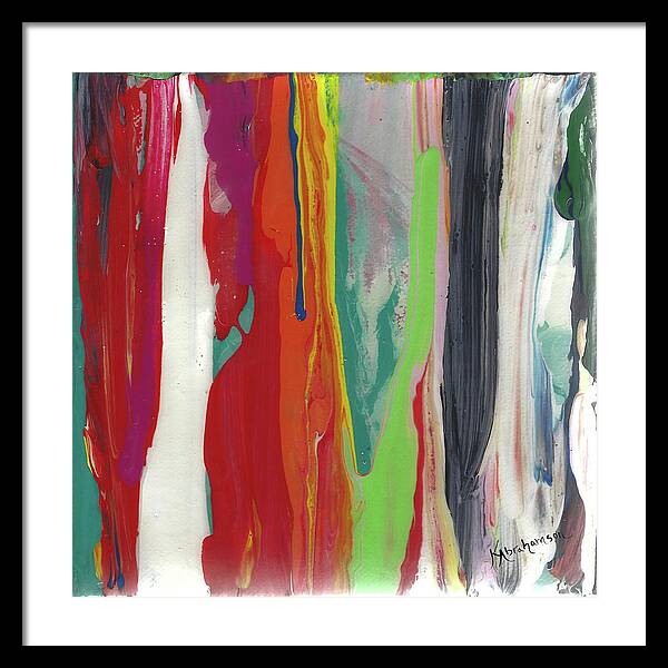 Tiny Treasures Abstract Painting 2012 01 - Framed Print