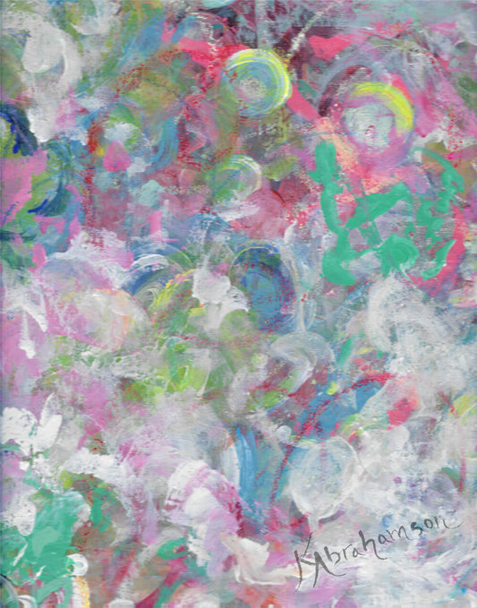 "Delightful Dancing 1" Abstract Paintings