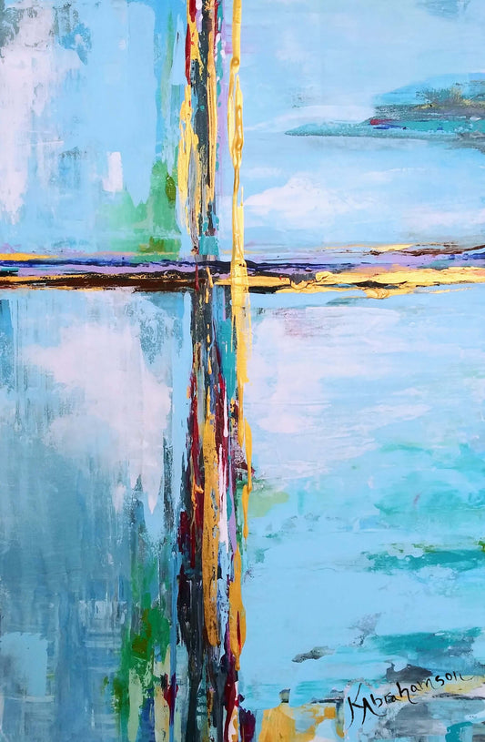 "Mercy" Abstract Cross Original Painting 24x36"