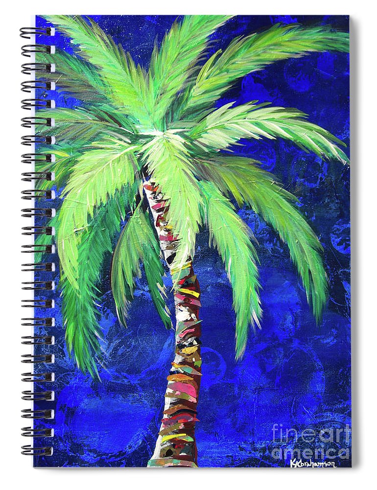 Cobalt Blue Palm II - Spiral Notebook