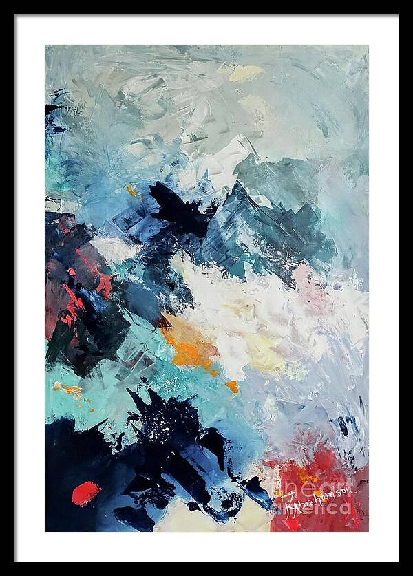 Abstract Mountains 3 - Framed Print