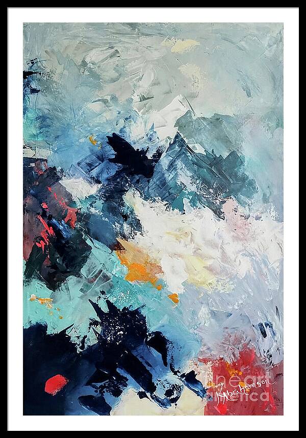 Abstract Mountains 3 - Framed Print