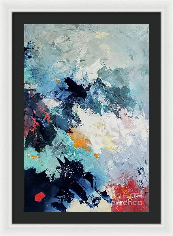 Abstract Mountains 3 - Framed Print