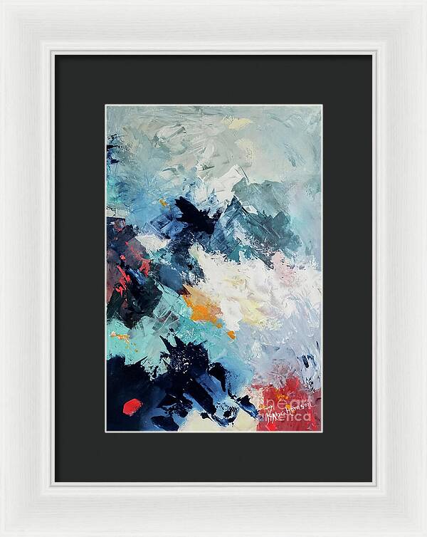 Abstract Mountains 3 - Framed Print