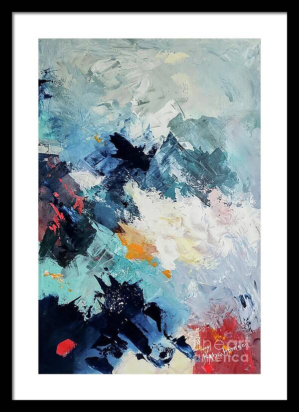 Abstract Mountains 3 - Framed Print