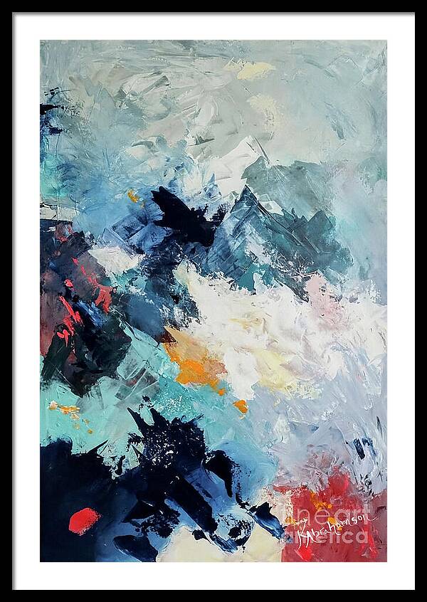 Abstract Mountains 3 - Framed Print