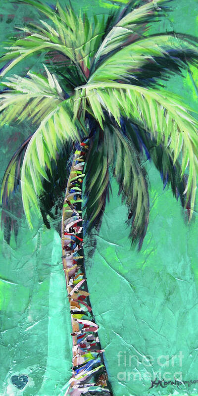 Aqua Palm Tree - Art Print