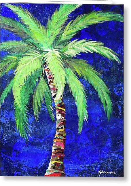 Cobalt Blue Palm II - Greeting Card