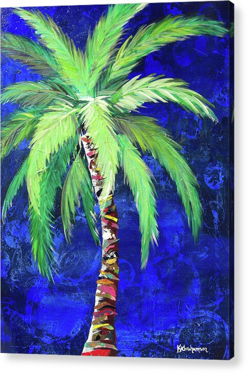 Cobalt Blue Palm II - Acrylic Print