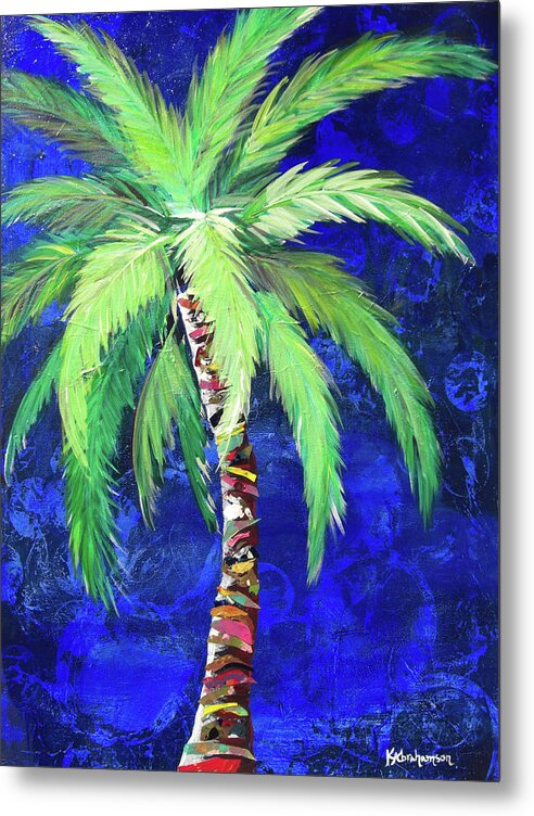 Cobalt Blue Palm II - Metal Print