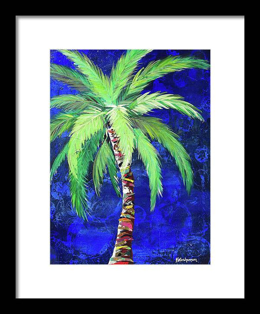 Cobalt Blue Palm II - Framed Print