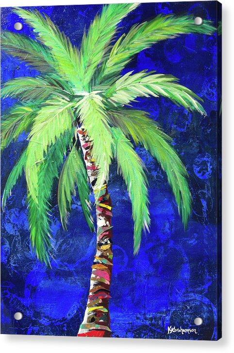 Cobalt Blue Palm II - Acrylic Print