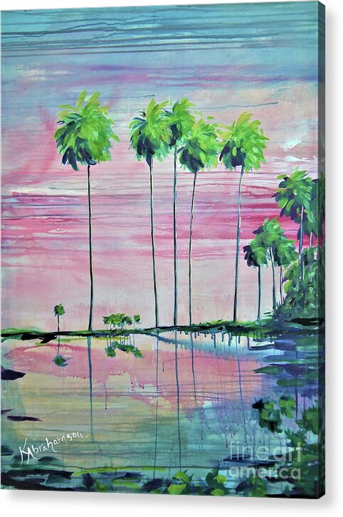 Intercoastal Pink Sky Reflections 2 - Acrylic Print