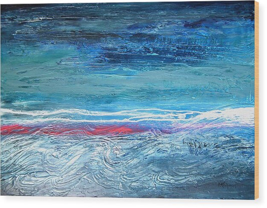 Magnificent Morning Abstract Seascape - Wood Print