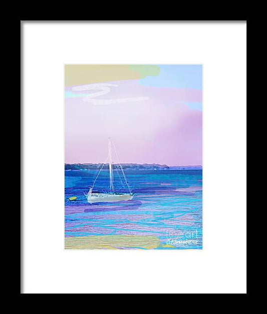 St. John's Sailboat 1 - Framed Print