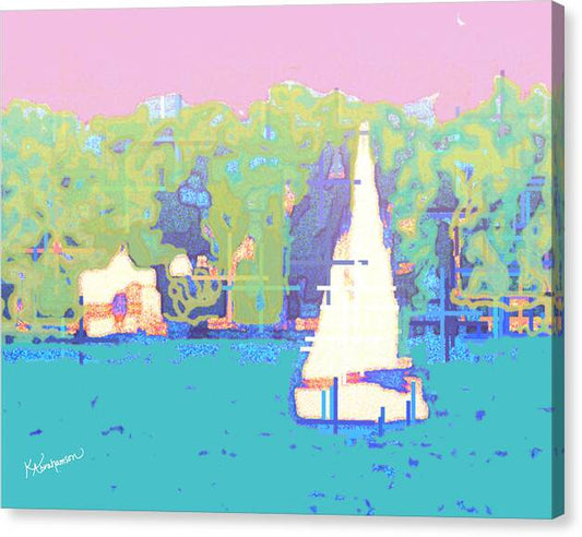 St. John's Sailboat 4 - Canvas Print