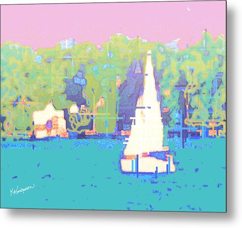 St. John's Sailboat 4 - Metal Print